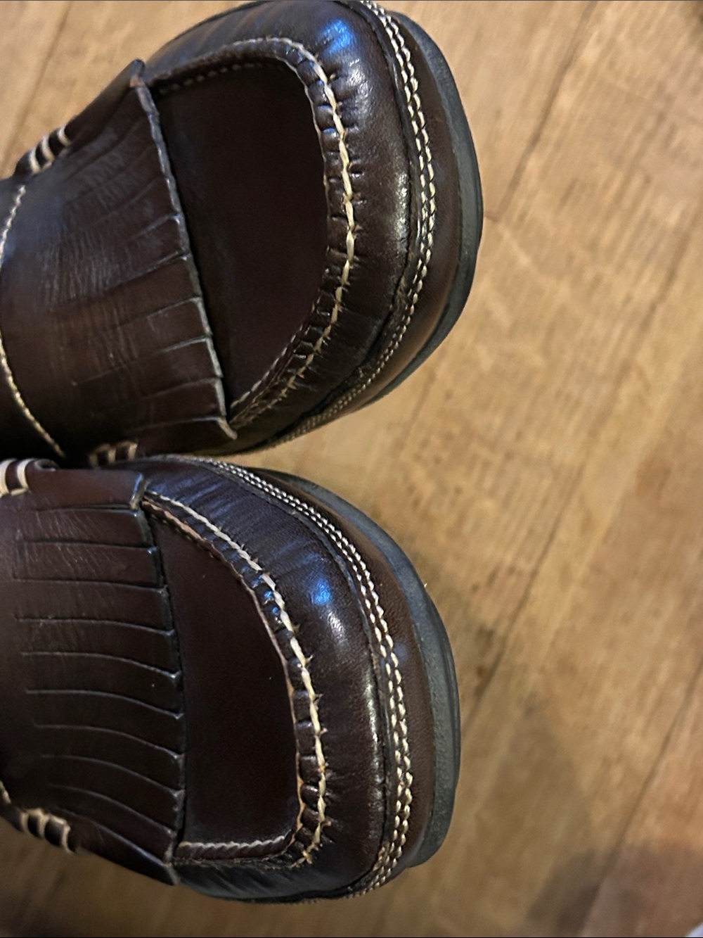 Cole Haan Dark Brown Leather Kiltie Loafers Soze 9B - Picture 5 of 7